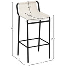 Meridian Dax Cream Vegan Leather Counter Stool IMAGE 6