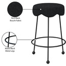 Meridian Fleur Black Fabric Counter Stool IMAGE 6