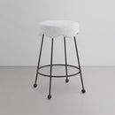 Meridian Fleur Cream Fabric Counter Stool IMAGE 4