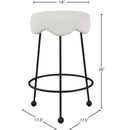 Meridian Fleur Cream Fabric Counter Stool IMAGE 5