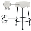 Meridian Fleur Cream Fabric Counter Stool IMAGE 6