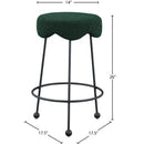 Meridian Fleur Green Fabric Counter Stool IMAGE 5
