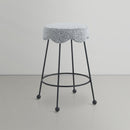 Meridian Fleur Grey Fabric Counter Stool IMAGE 4