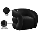 Meridian Roxbury Black Velvet Accent Chair IMAGE 8