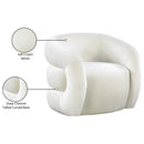 Meridian Roxbury Cream Velvet Accent Chair IMAGE 8