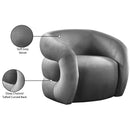 Meridian Roxbury Grey Velvet Accent Chair IMAGE 8