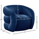 Meridian Roxbury Navy Velvet Accent Chair IMAGE 7