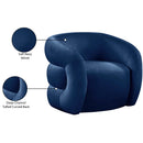 Meridian Roxbury Navy Velvet Accent Chair IMAGE 8