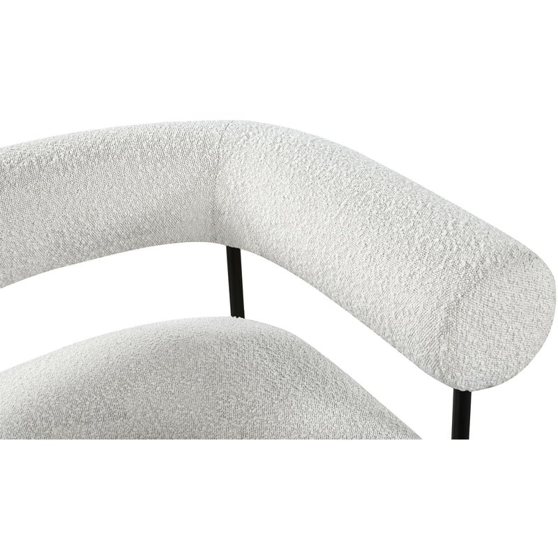 Meridian Blake Cream Boucle Fabric Accent Chair IMAGE 7