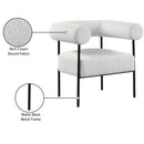 Meridian Blake Cream Boucle Fabric Accent Chair IMAGE 9