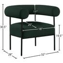 Meridian Blake Green Boucle Fabric Accent Chair IMAGE 8