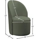 Meridian Hautely Green Boucle Fabric Accent Chair IMAGE 9