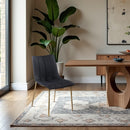 Meridian Isla Black Vegan Leather Dining Chair IMAGE 2