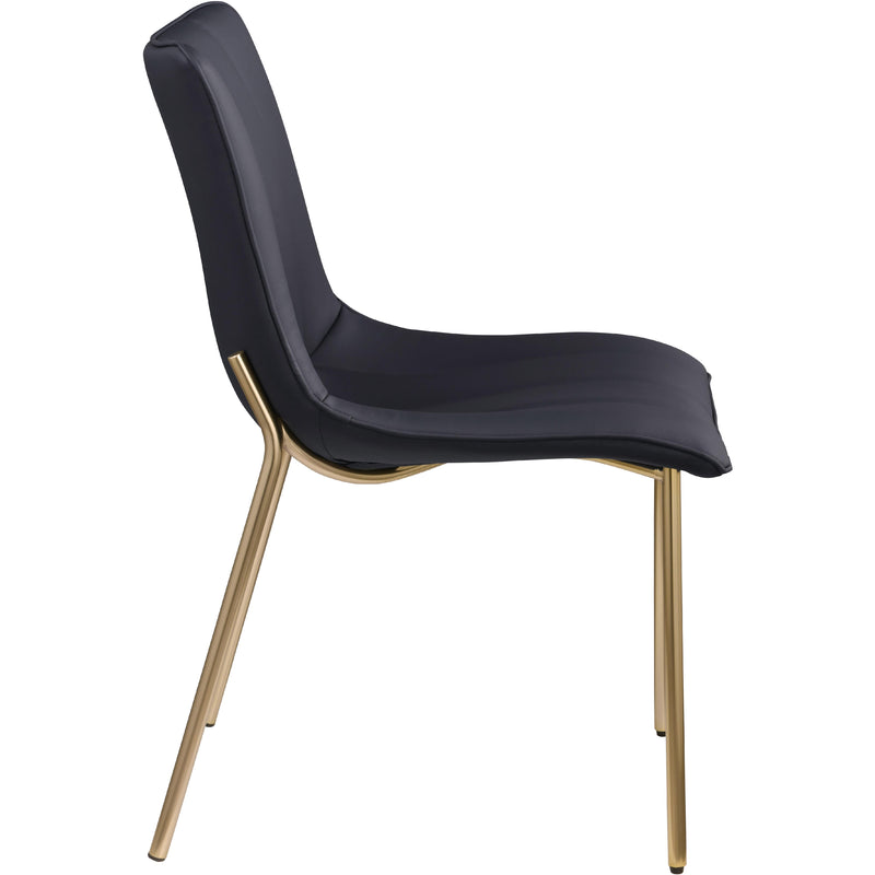 Meridian Isla Black Vegan Leather Dining Chair IMAGE 4