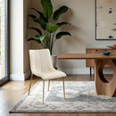 Meridian Isla Cream Vegan Leather Dining Chair IMAGE 2