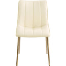 Meridian Isla Cream Vegan Leather Dining Chair IMAGE 3