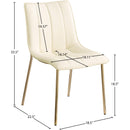 Meridian Isla Cream Vegan Leather Dining Chair IMAGE 8