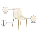 Meridian Isla Cream Vegan Leather Dining Chair IMAGE 9