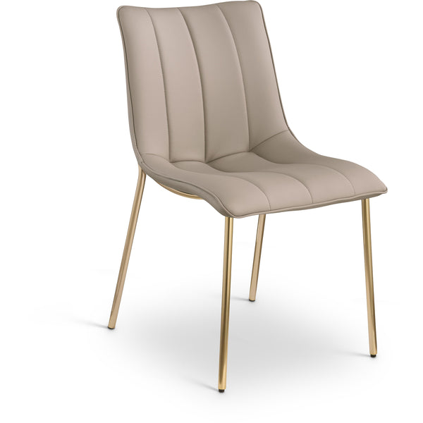 Meridian Isla Taupe Vegan Leather Dining Chair IMAGE 1