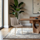 Meridian Isla Taupe Vegan Leather Dining Chair IMAGE 2