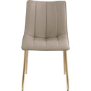 Meridian Isla Taupe Vegan Leather Dining Chair IMAGE 3