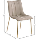 Meridian Isla Taupe Vegan Leather Dining Chair IMAGE 8