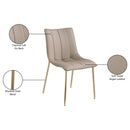 Meridian Isla Taupe Vegan Leather Dining Chair IMAGE 9