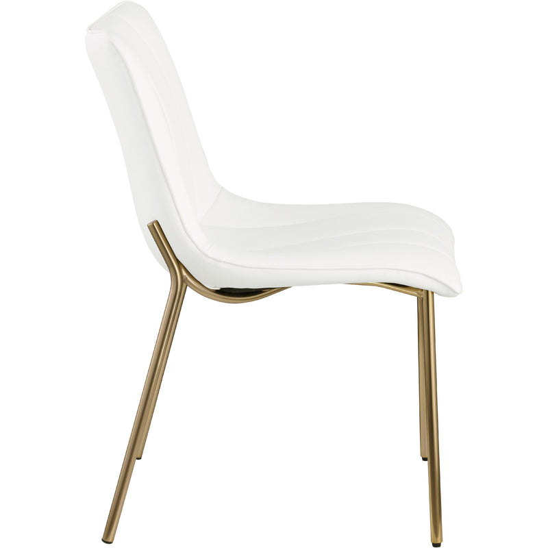 Meridian Isla White Vegan Leather Dining Chair IMAGE 4