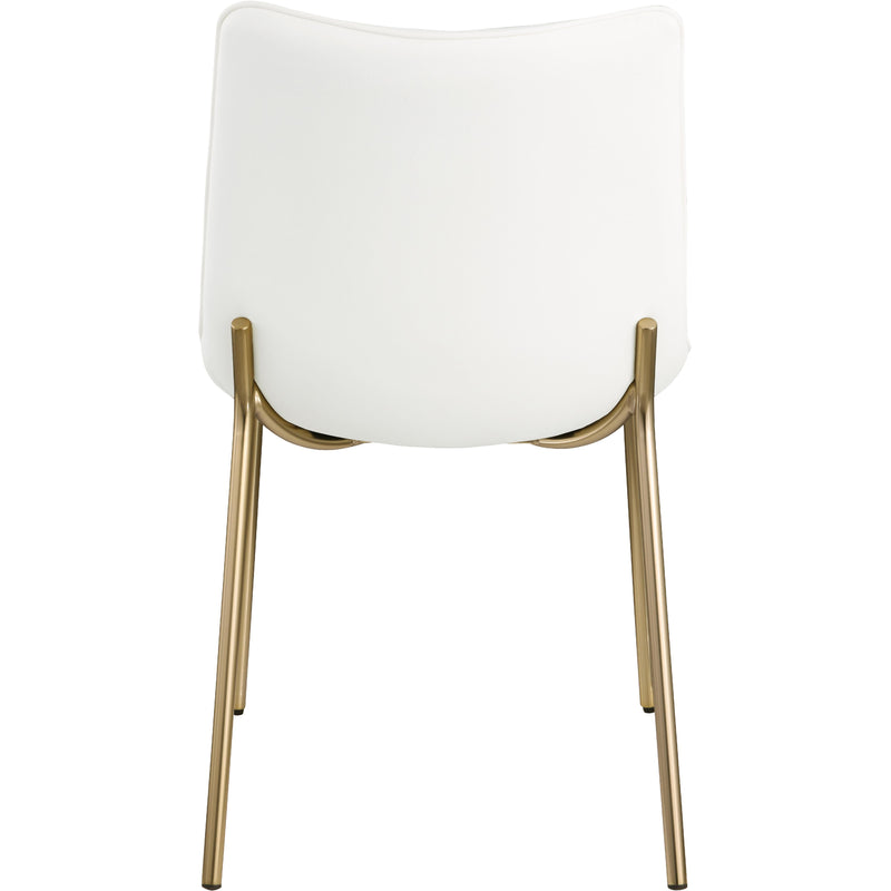 Meridian Isla White Vegan Leather Dining Chair IMAGE 5
