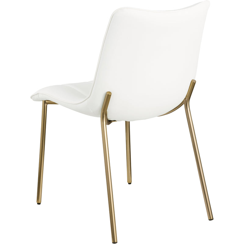 Meridian Isla White Vegan Leather Dining Chair IMAGE 6