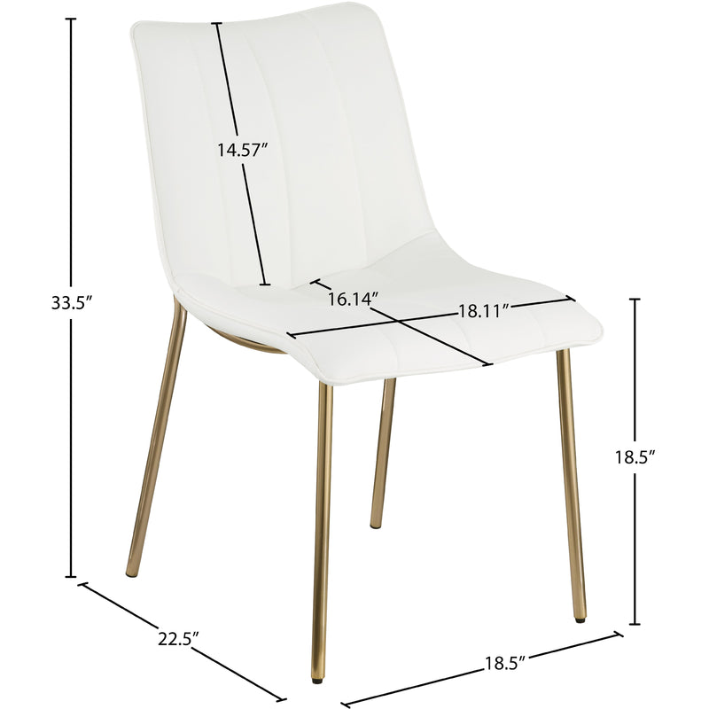 Meridian Isla White Vegan Leather Dining Chair IMAGE 8