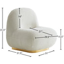 Meridian Liam Cream Boucle Fabric Accent Chair IMAGE 6