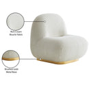 Meridian Liam Cream Boucle Fabric Accent Chair IMAGE 7