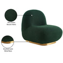 Meridian Liam Green Boucle Fabric Accent Chair IMAGE 7