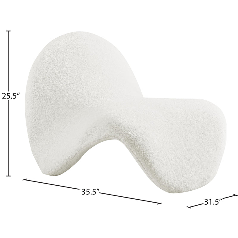 Meridian Theodore Cream Fur Accent Chair IMAGE 7