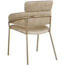 Meridian Yara Beige Velvet Dining Chair IMAGE 2