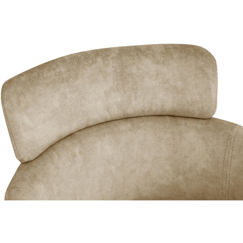 Meridian Yara Beige Velvet Dining Chair IMAGE 5