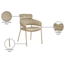 Meridian Yara Beige Velvet Dining Chair IMAGE 7