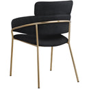 Meridian Yara Black Velvet Dining Chair IMAGE 2