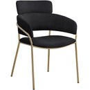 Meridian Yara Black Velvet Dining Chair IMAGE 3