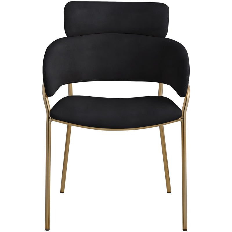 Meridian Yara Black Velvet Dining Chair IMAGE 4