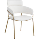 Meridian Yara Cream Vegan Leather Dining Chair IMAGE 3