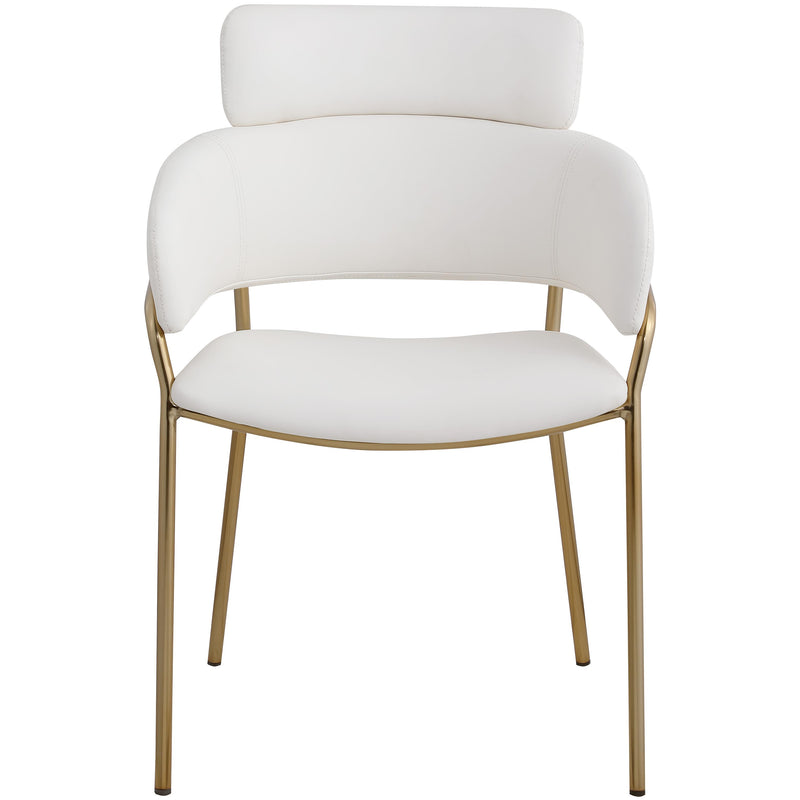Meridian Yara Cream Vegan Leather Dining Chair IMAGE 4
