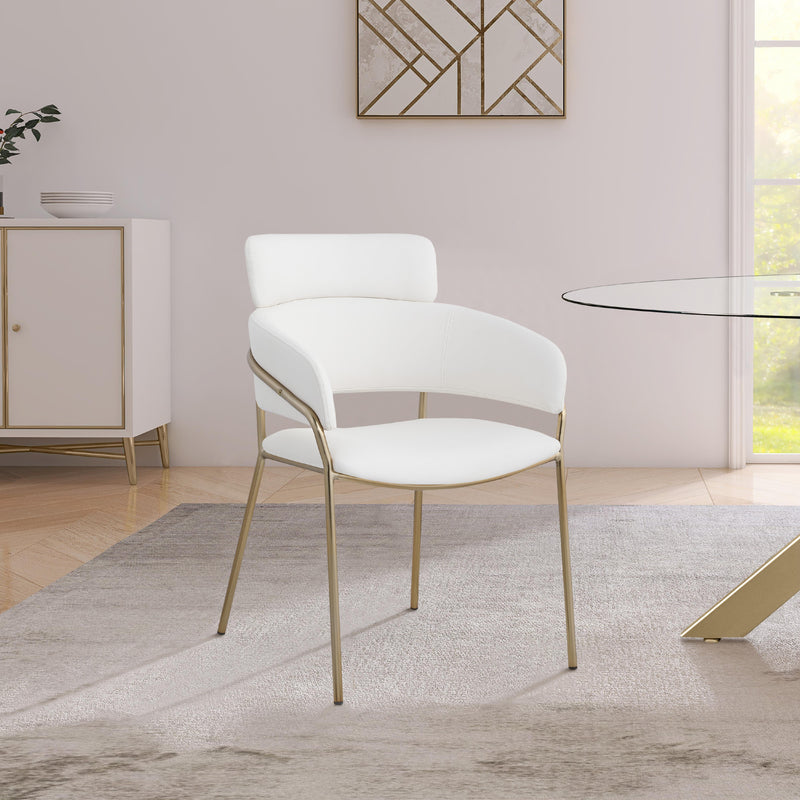 Meridian Yara Cream Vegan Leather Dining Chair IMAGE 6