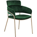 Meridian Yara Green Velvet Dining Chair IMAGE 3