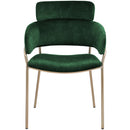 Meridian Yara Green Velvet Dining Chair IMAGE 4