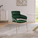 Meridian Yara Green Velvet Dining Chair IMAGE 6