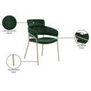 Meridian Yara Green Velvet Dining Chair IMAGE 7