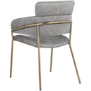 Meridian Yara Grey Velvet Dining Chair IMAGE 2