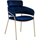 Meridian Yara Navy Velvet Dining Chair IMAGE 3